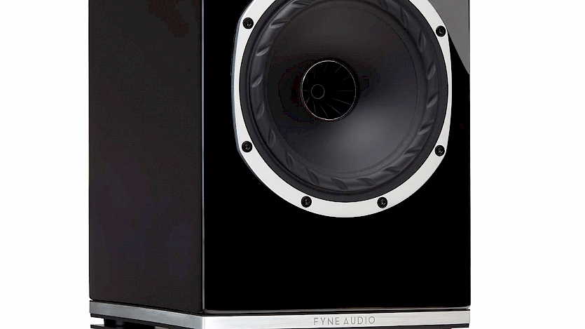 Fyne Audio F500 gloss black speaker available to buy online at Martins Hi-Fi