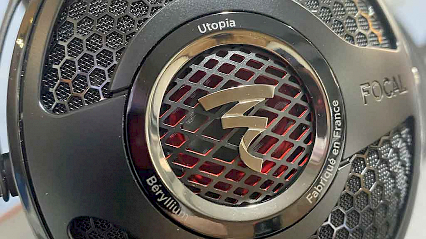 close up of the side of a focal headphone