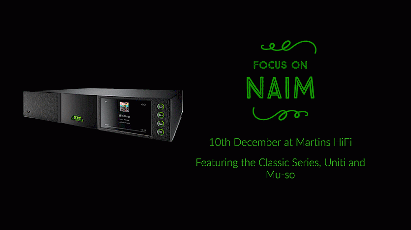 focus on naim poster black background with naim ndx 2