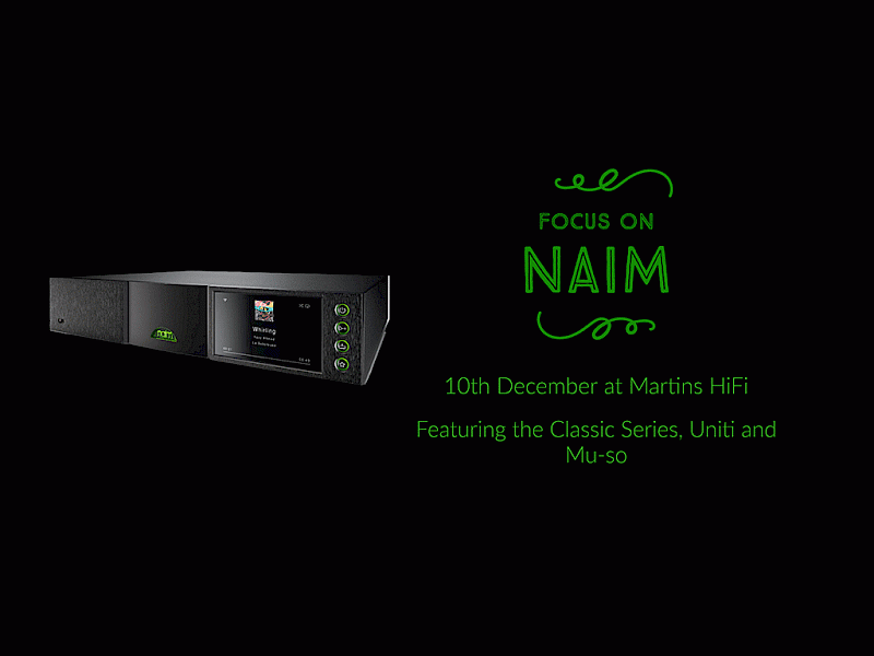focus on naim poster black background with naim ndx 2