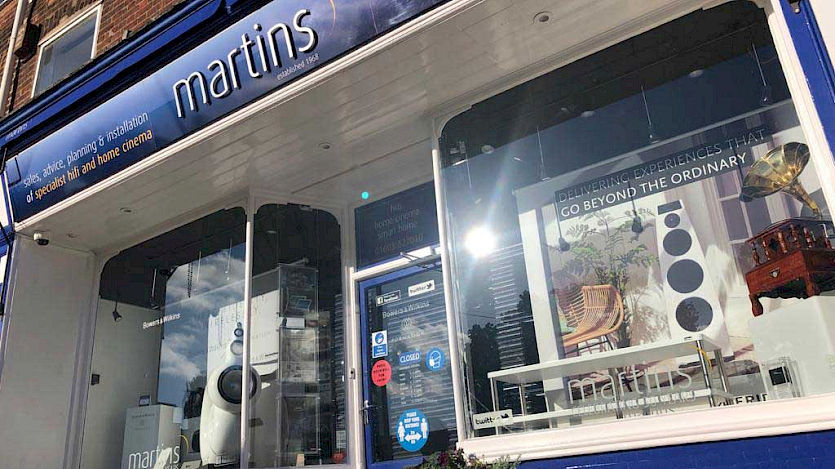 Martins Hi-Fi front of shop